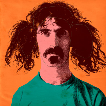 Digital Arts titled "Frank Zappa" by Andrea Pisano, Original Artwork, Digital Painting