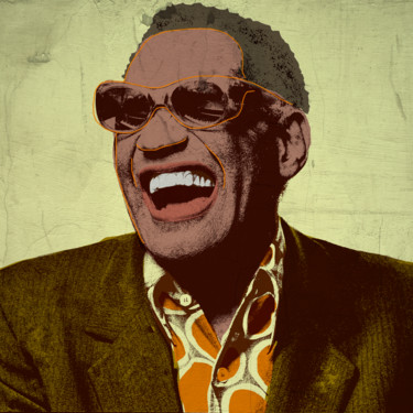 Digital Arts titled "Ray Charles" by Andrea Pisano, Original Artwork, Digital Painting