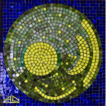 Skulptur mit dem Titel "Himmelsscheibe von…" von Andreas Duttkowsky, Original-Kunstwerk, Mosaik