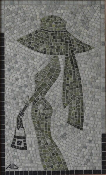 Skulptur mit dem Titel "Signora in Verde" von Andreas Duttkowsky, Original-Kunstwerk, Mosaik