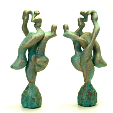 Escultura intitulada "Orpheus und Eurydike" por Andreas Loeschner-Gornau, Obras de arte originais, Resina