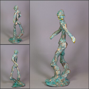 Sculpture titled "Achilleus" by Andreas Loeschner-Gornau, Original Artwork, Metals