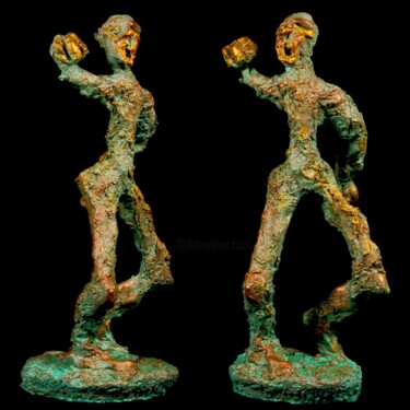 Скульптура под названием "Heracles" - Andreas Loeschner-Gornau, Подлинное произведение искусства, Металлы