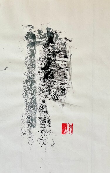 Incisioni, stampe intitolato "Zen auf Japanpapier…" da Andreas Ostermann, Opera d'arte originale, Monotipo