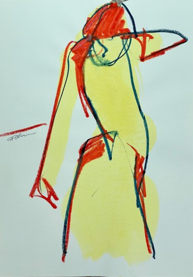 Painting titled "Tanz #1" by Andreas Ostermann, Original Artwork, Watercolor