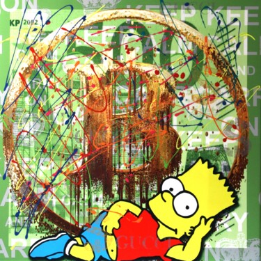 Painting titled "Loverboy" by Andreas Zuehlke, Original Artwork, Acrylic Mounted on Wood Stretcher frame