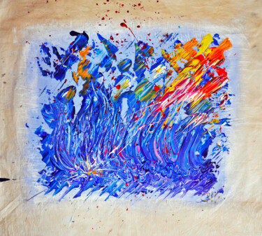 Painting titled "Azzurro come il tuo…" by Andrea Speziali, Original Artwork, Acrylic