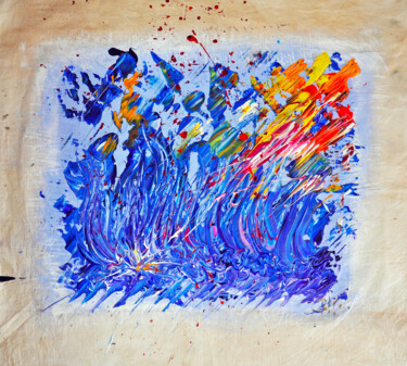 Pintura intitulada "Azzurro come il tuo…" por Andrea Speziali, Obras de arte originais, Acrílico