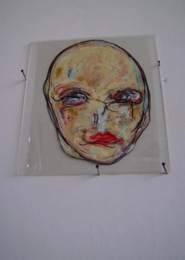 Pittura intitolato "volto" da Andrea Volterra, Opera d'arte originale