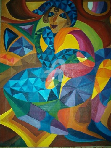 Painting titled "Bardo Pintor (Pintu…" by André Da Luz (luxbridge), Original Artwork, Oil