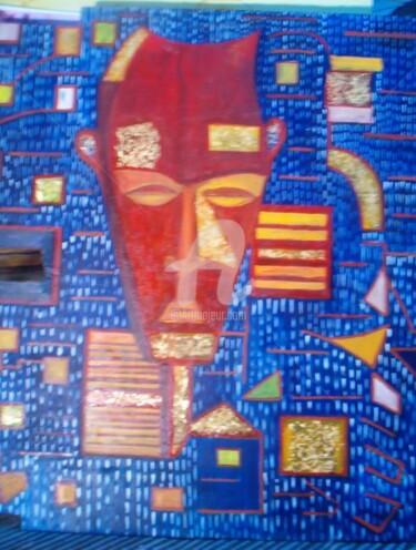 Painting titled "Feiticeiro 2" by André Da Luz (luxbridge), Original Artwork, Oil