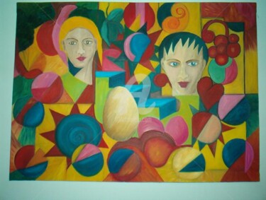 Painting titled "Tela Encantada" by André Da Luz (luxbridge), Original Artwork, Oil