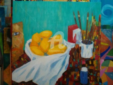 Pintura intitulada "Vang e os Limões" por André Da Luz (luxbridge), Obras de arte originais, Óleo