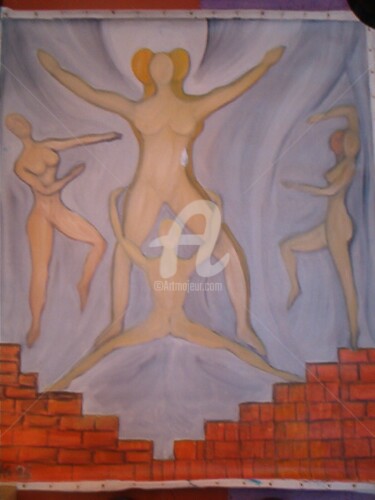 Painting titled "A Dança" by André Da Luz (luxbridge), Original Artwork, Oil