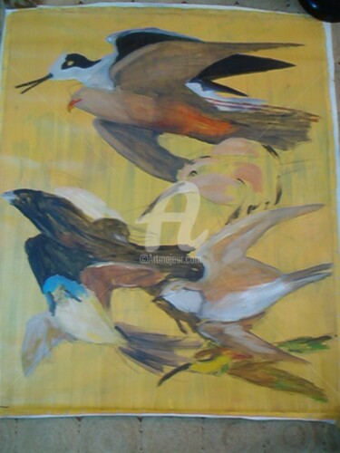 Peinture intitulée "Free Birds" par André Da Luz (luxbridge), Œuvre d'art originale, Huile
