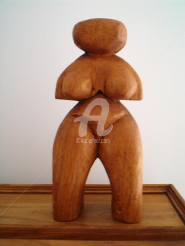 Skulptur mit dem Titel "Escultura em Madeir…" von André Da Luz (luxbridge), Original-Kunstwerk, Öl