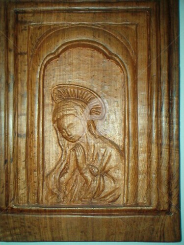 Escultura intitulada "Nossa Senhora da Pa…" por André Da Luz (luxbridge), Obras de arte originais, Óleo