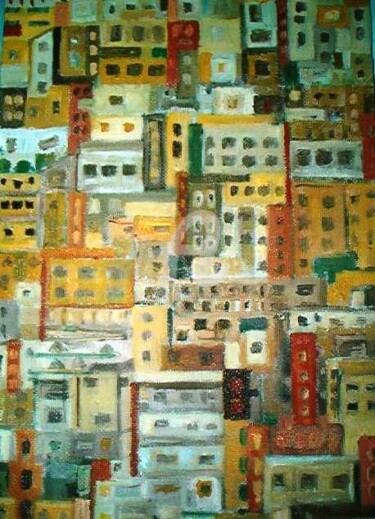 Painting titled "Beirute" by André Da Luz (luxbridge), Original Artwork, Oil