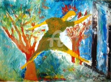 Pintura intitulada "Salto no Abismo" por André Da Luz (luxbridge), Obras de arte originais, Óleo
