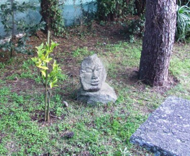 Skulptur mit dem Titel "Indian" von André Da Luz (luxbridge), Original-Kunstwerk, Stein