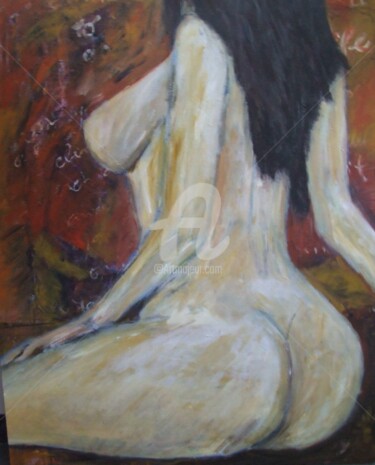 Painting titled "Naked Woman" by André Da Luz (luxbridge), Original Artwork, Acrylic