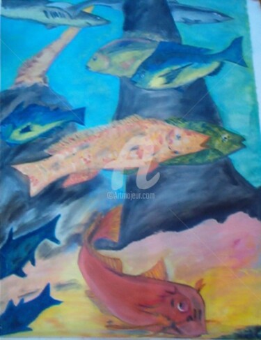 Pintura intitulada "Peixes Tropicais" por André Da Luz (luxbridge), Obras de arte originais