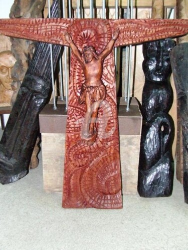 Escultura intitulada "Cristo e os Ladrões" por André Da Luz (luxbridge), Obras de arte originais