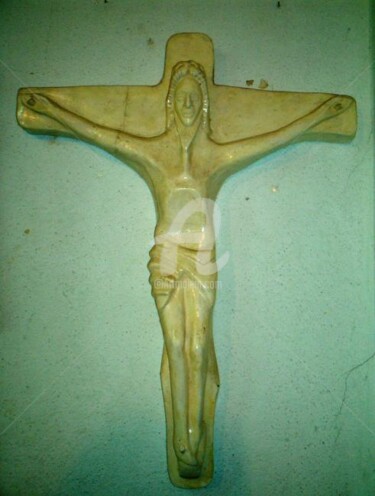 Escultura titulada "Cristo em gesso" por André Da Luz (luxbridge), Obra de arte original