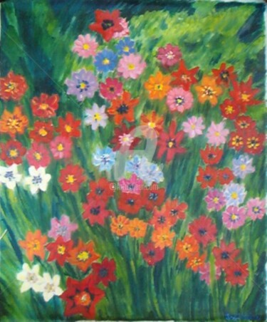 Pintura intitulada "Flores" por André Da Luz (luxbridge), Obras de arte originais