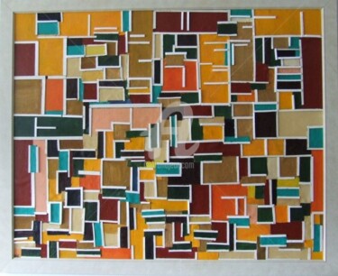 Peinture intitulée "Construção Fragment…" par André Da Luz (luxbridge), Œuvre d'art originale, Huile
