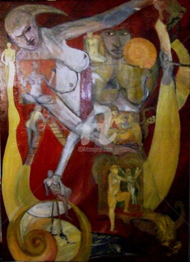Painting titled "Libertinagem (Lost…" by André Da Luz (luxbridge), Original Artwork, Oil