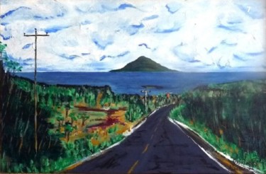 Painting titled "Camino a Puerto Ayo…" by Andrè Degel, Original Artwork, Acrylic