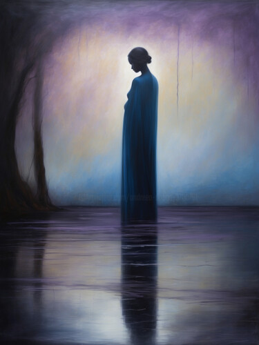 Digital Arts titled "Elegy of Grief" by Andreea Dobos, Original Artwork, Digital Painting