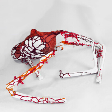 Nu d'animal de compagnie Sculpture intitulée "Nu d'animal de comp…" par Andreea Talpeanu, Œuvre d'art originale, Tissu