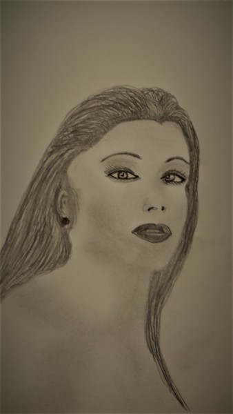 Drawing titled "manon.jpg" by Andrée Mercier, Original Artwork, Pencil