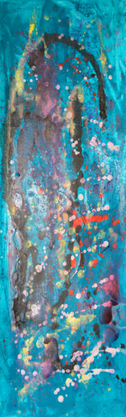 Schilderij getiteld "Color Rain" door Andrei Autumn, Origineel Kunstwerk, Acryl