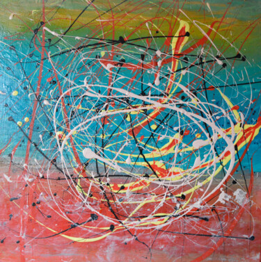 Schilderij getiteld "Improvisation No.145" door Andrei Autumn, Origineel Kunstwerk, Acryl