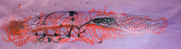 Картина под названием "Fish skeleton" - Andrei Autumn, Подлинное произведение искусства, Акрил