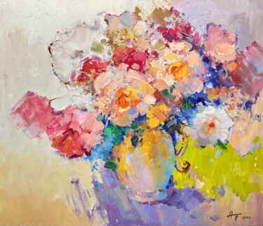 Malarstwo zatytułowany „Bouquet” autorstwa Andrei Belaichuk, Oryginalna praca, Olej