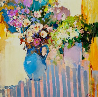 Peinture intitulée "Floral Duet" par Andrei Belaichuk, Œuvre d'art originale, Huile Monté sur artwork_cat.