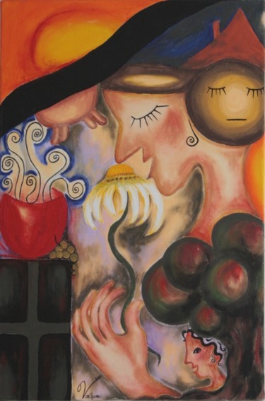 Malerei mit dem Titel "Joining Dreams" von Maria Voican, Original-Kunstwerk, Acryl
