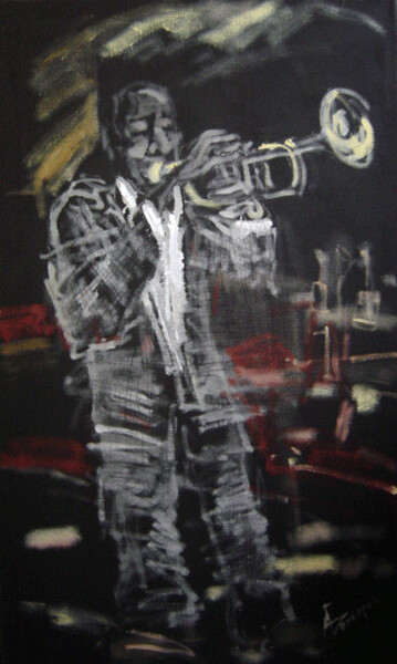 Картина под названием "Трубач джаз" - Андрей Бондарев, Подлинное произведение искусства