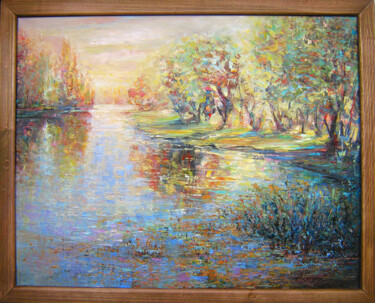Painting titled "Мелодия осени" by Andrei Boravik, Original Artwork, Oil