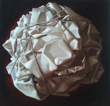 Malerei mit dem Titel ""Little Paper Ball"" von Andrei Buryak, Original-Kunstwerk, Öl