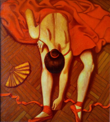绘画 标题为“Red Dancer” 由Andrei Buryak, 原创艺术品, 油