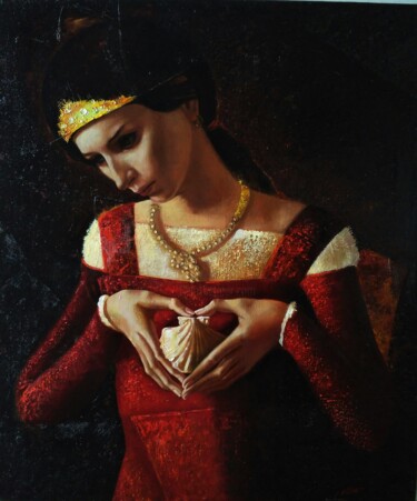 Painting titled "Heart" by Andrei Buryak, Original Artwork, Oil