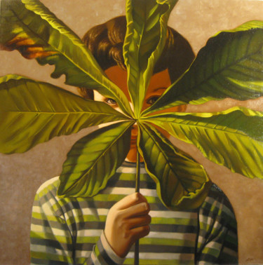 Pintura titulada "Leaf" por Andrei Buryak, Obra de arte original, Oleo