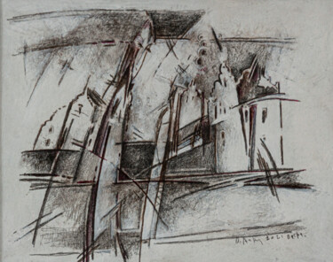 Malerei mit dem Titel "Winds" von Andrei Dukhounikau, Original-Kunstwerk, Bleistift Auf Karton montiert