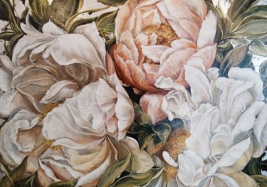 Malerei mit dem Titel "Blumen" von Anna, Original-Kunstwerk, Öl