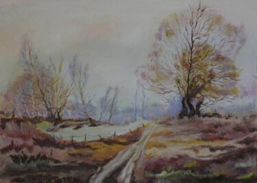 Painting titled ""The country landsc…" by Andrei Klenov, Original Artwork, Oil
